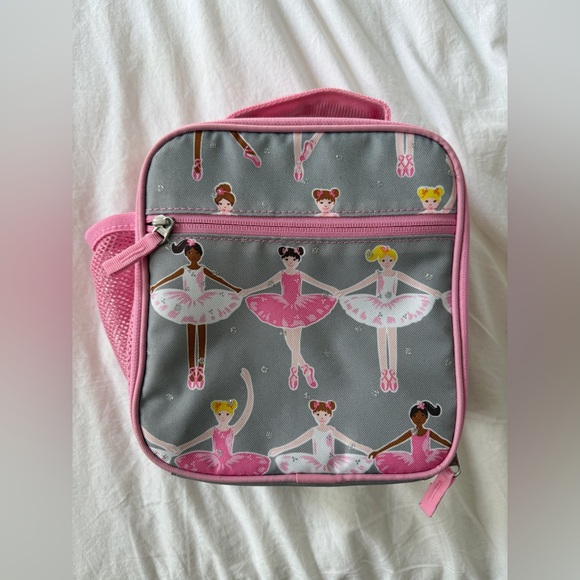 Pottery Barn Kids Other - Pottery Barn Kids MacKenzie Pink Grey Ballerinas Balket Lunch Box